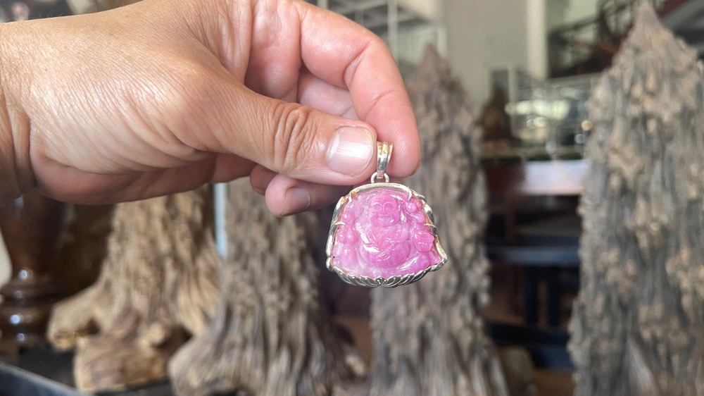 Phật Di Lạc Ruby Bọc Vàng Ms.79.A79