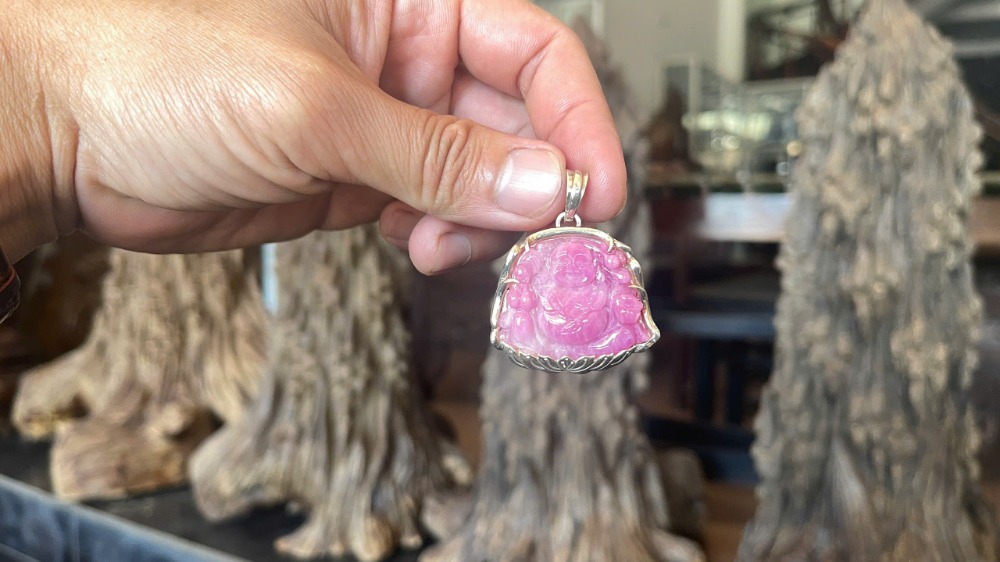 Phật Di Lạc Ruby Bọc Vàng Ms.79.A79