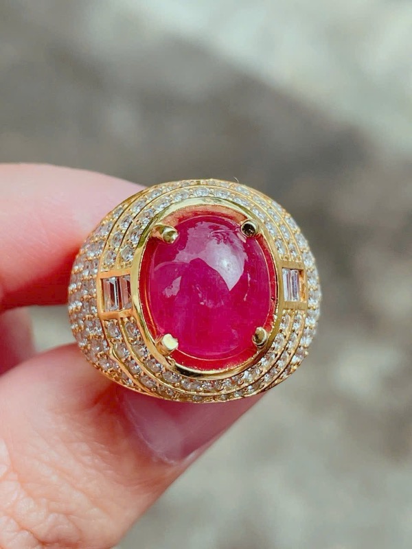 Nhẫn Nam Ruby 