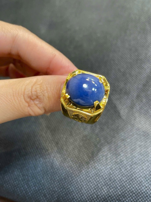 Nhẫn Nam Saphia xanh Ms.089.A32