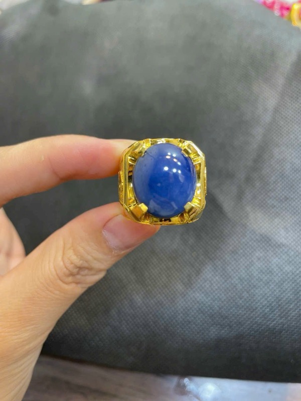 Nhẫn Nam Saphia xanh Ms.089.A32