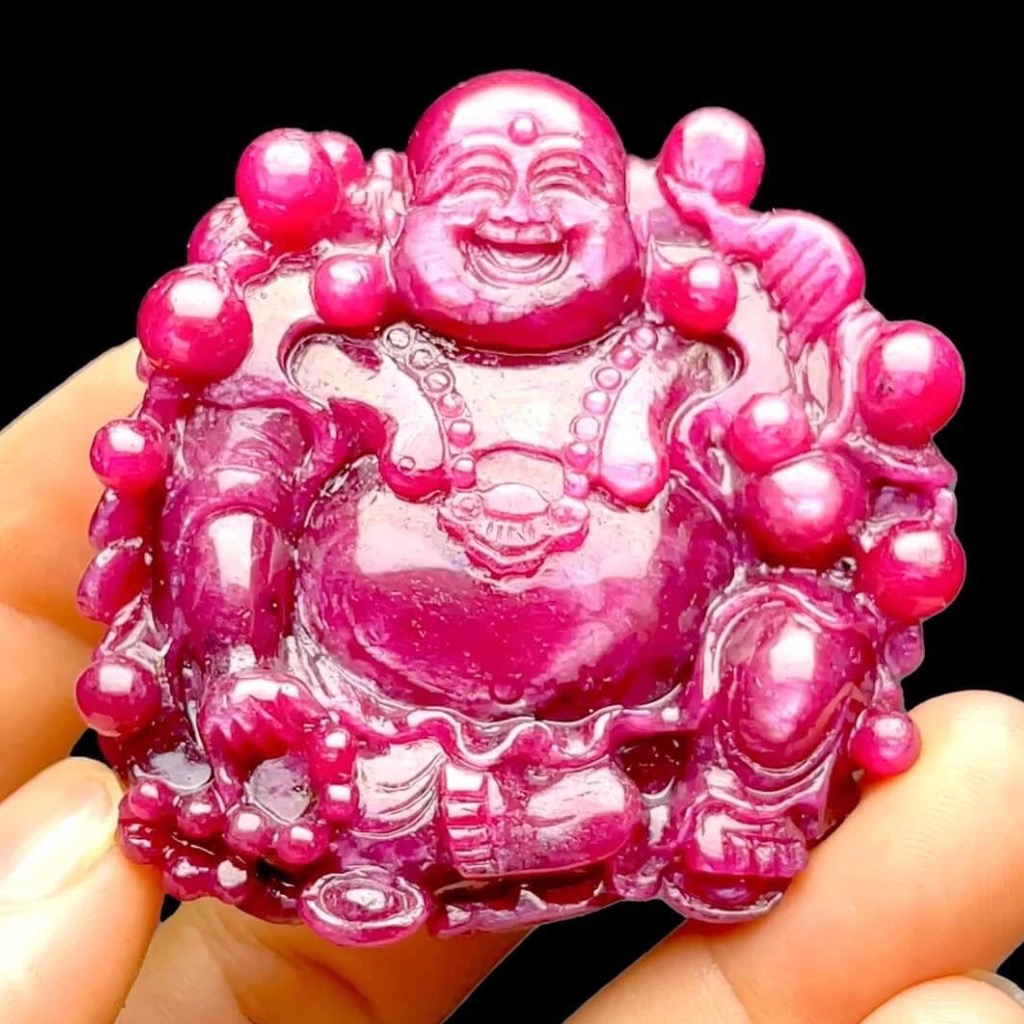 Phật Di Lạc Đá RuBy 50A22
