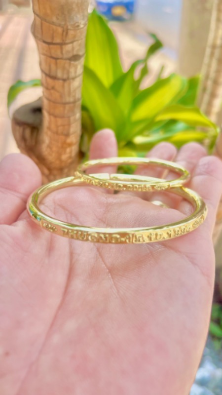 Vòng Đeo Tay Bằng Đồng Khắc Tên